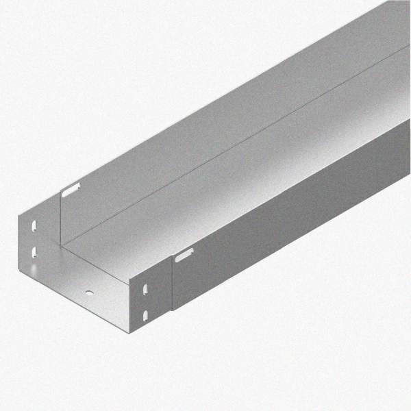 Лоток монтажный цельный глухой ЛМЦГ400х50х3000 УХЛ1, оцинкованный лист, S1,0