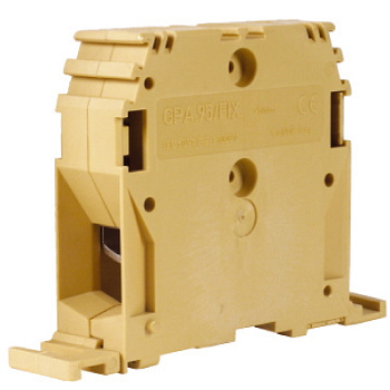 GPA.95/FIX, силовой зажим кабель/кабель бежевый 95 кв. мм/ крепление на плату DKC