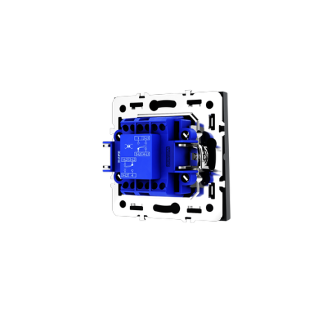 Перекрестный переключатель встраиваемый Voltum S70 одноклавишный 10А, (графит)
