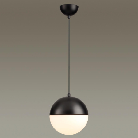 Подвес E27 1*40W PINGA черный/металл/белый/стекло B ODEON LIGHT