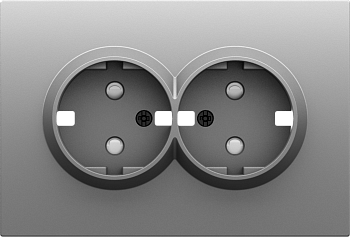 Donel S08 серый графит накладка для розетки 2-й с заземлением, со шторками 16A 250 В~,серия DB