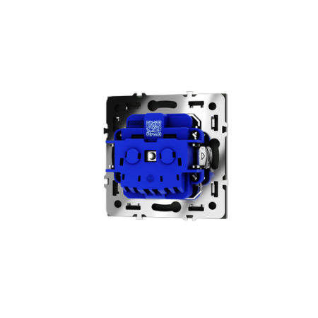 Розетка встраиваемая Voltum S70 с заземлением и защитными шторками, 16А, (титан)