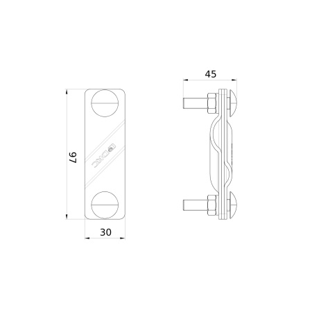 Универсальный соединитель вертикального заземлителя, нержавеющая сталь DKC