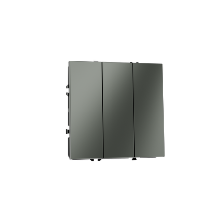 Выключатель встраиваемый Voltum S70 трехклавишный 10А, (титан)