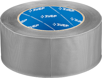 Клейкая лента "РЕФИЛ", Профессионал 12075-50-50, универсальная, рифленая, водоотталкивающая, устойчивая к УФ. 50 мм х 50 м, серебристая ЗУБР