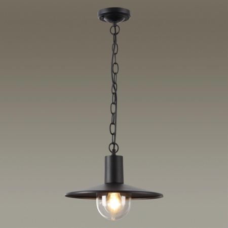 Ландшафтный св-к-подвес E27 1*40W IP44 FURCADIA черный/стекло ODEON LIGHT