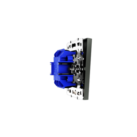 Проходной переключатель встраиваемый Voltum S70 одноклавишный с подсветкой 10А, (титан)