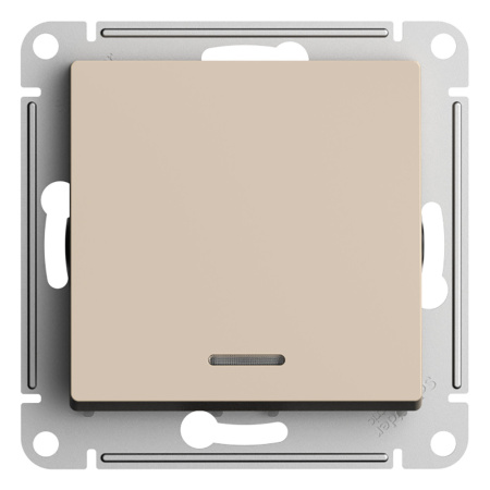 ATLASDESIGN  Механизм перекючателя 1-кл с подсветкой 10А песочный (уп.5шт) Schneider Electric