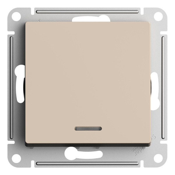 ATLASDESIGN  Механизм перекючателя 1-кл с подсветкой 10А песочный (уп.5шт) Schneider Electric