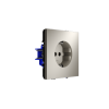Розетка встраиваемая Voltum S70 с заземлением и защитными шторками, 16А, (кашемир)