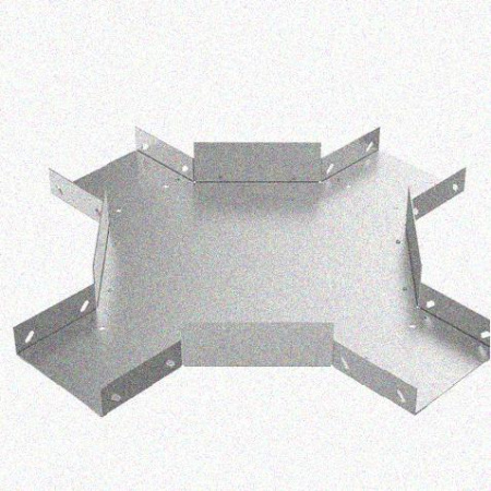 Лоток крестообразный замковый перфорированный КМЗ 400х65 УТ1,5, оцинкованный лист S1,0