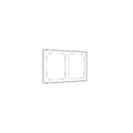 Рамка пластиковая Voltum S70 на 2 поста, (белый глянцевый)