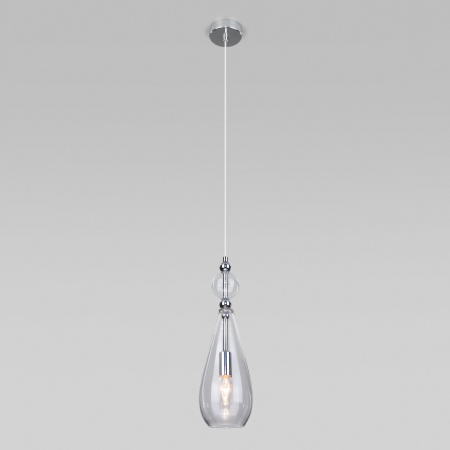 Подвесной светильник с плафоном 1*E14 40Вт хром IP20 (50202/1 прозрачный) Eurosvet