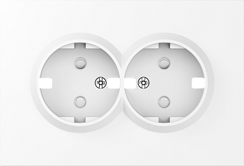 Donel A07 глянцевый белый накладка для розетки 2-й с заземлением, со шторками 16A 250 В~,серия DB