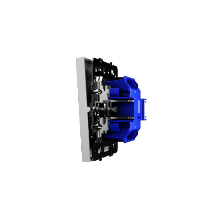 Выключатель встраиваемый Voltum S70 одноклавишный с подсветкой 10А, (сталь)