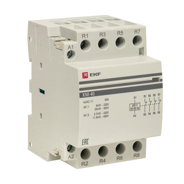 Контактор модульный КМ 40А 4NC (3 мод) PROxima EKF