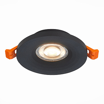 Светильник встраиваемый Черный GU10 1*50Вт D95xH27 220В Без ламп ST205.408.01 ST LUCE