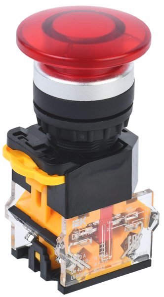 Кнопка D8-11M "Грибок" d=22мм 1з+1р красная IEK