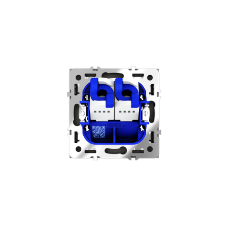 Розетка компьютерная встраиваемая Voltum S70 двойная RJ45+RJ45 КАТ.6, (кашемир)