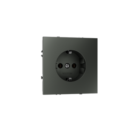 Розетка встраиваемая Voltum S70 с заземлением 16А, (титан)