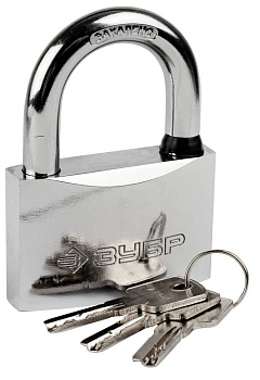 Замок "ЭКСПЕРТ" навесной, стальной корпус, классическая форма, закаленная дужка, 70мм ЗУБР