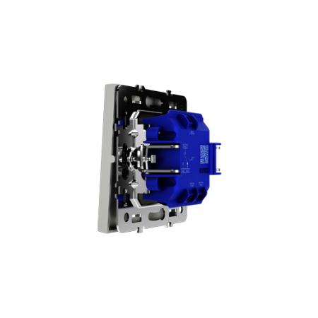 Проходной переключатель встраиваемый Voltum S70 одноклавишный 10А, (сталь)