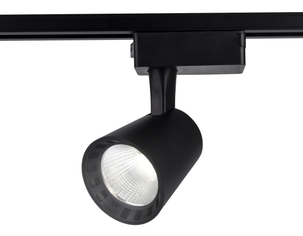 Трековый однофазный светодиодный светильник GL5977 BK черный LED 15W 4200K 24° Ambrella Light