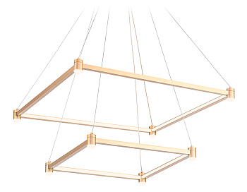 Светильник подвесной светодиодный FL5599/2+8 GD золотой 60W 3000K/4200K/6400K 600*600*1300 (без ПДУ) Ambrella Light