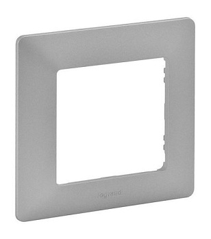 Valena LIFE Рамка горизонтальная 1-м . алюминий IP20 Legrand