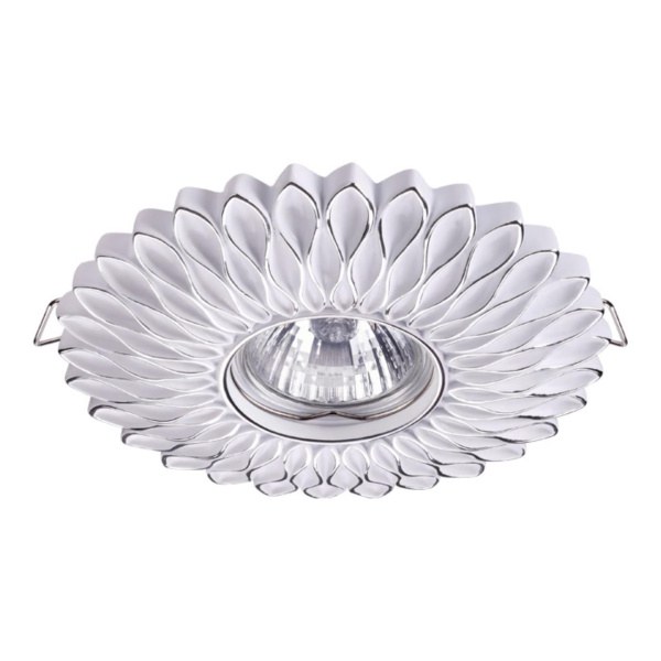 Встр.св-к IP20 GU10 50W 220V PATTERN белый/серебро B NOVOTECH