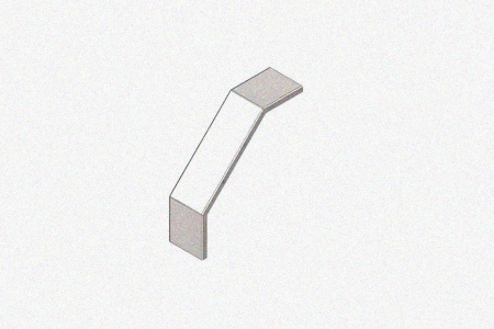 Крышка лотка замкового КЛСЗ 300х80-90 УТ1,5 для поворота трассы вниз на 90, горячее цинкование, S1,0