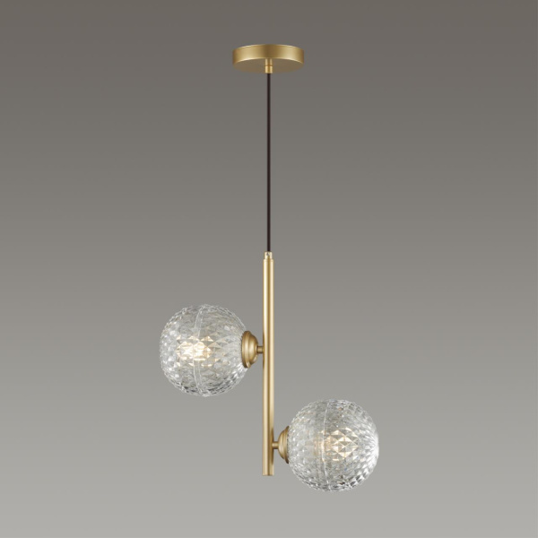 Св-к подвесной E27 2*8W LED 220V GENEVA матовое золото LUMION