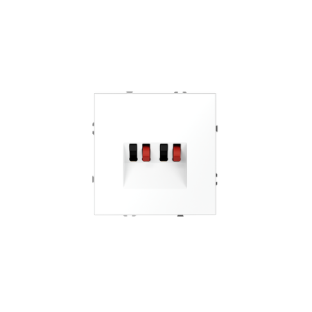 Розетка акустическая встраиваемая Voltum S70 4-местная, (белый матовый)