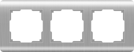 Stream Рамка горизонт/вертик 3 пост . серебряный IP20 Werkel