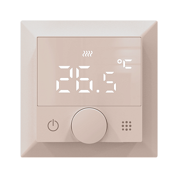 Donel Термостат с датчиком пола, программируемый с Wi-Fi, 16 A, 55*55 мм.шампань, ручка настройки,серия DTEF