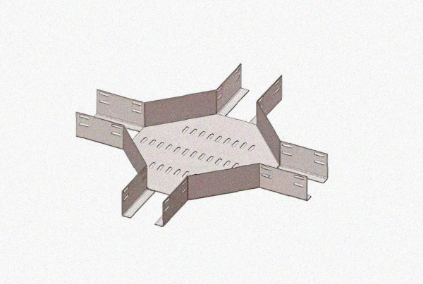 Лоток крестообразный глухой КМГ 200х50 У3, окрашенный, S1,5