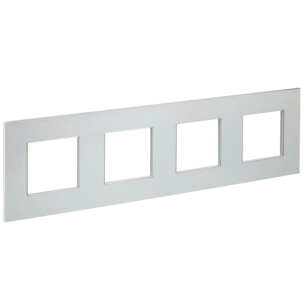 SKANDY Рамка 4-местная SK-F34S металл серебряный IEK