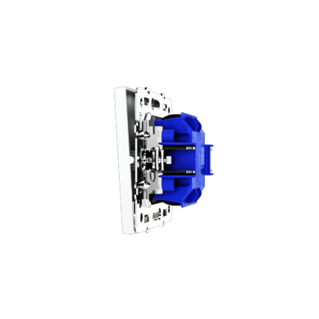 Выключатель встраиваемый Voltum S70 одноклавишный с подсветкой 10А, (белый матовый)