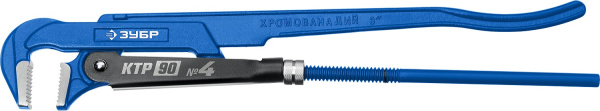 КТР-90, №4, ключ трубный, прямые губки ЗУБР