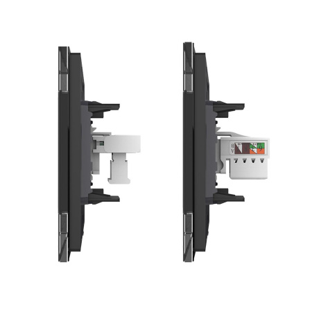 Розетка ТЛФ/КОМП RJ-45 Черная Livolo