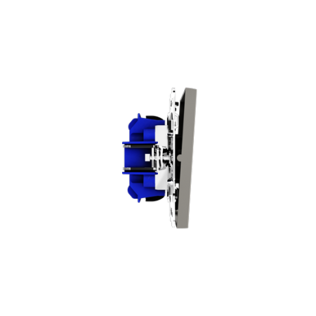 Проходной переключатель встраиваемый Voltum S70 одноклавишный с подсветкой 10А, (кашемир)
