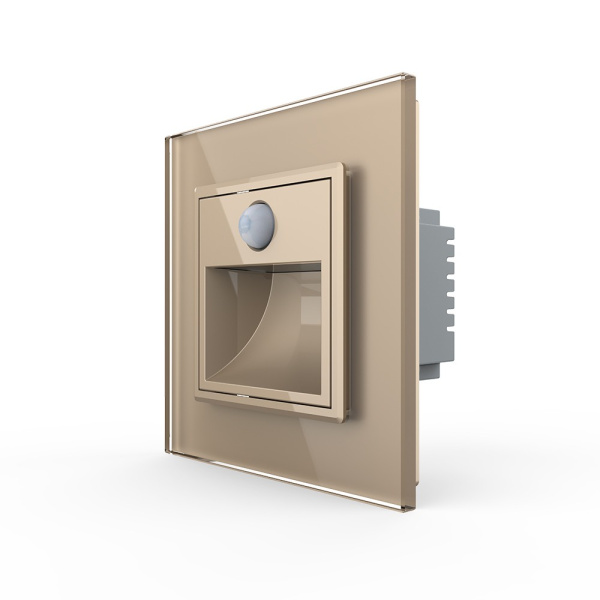 Подсветка лестницы, пола с датчиком движения Золотая Livolo