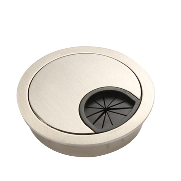 Donel Кабельный громмет ø80мм (лицевая панель ø90мм), серебро, цинковый сплав