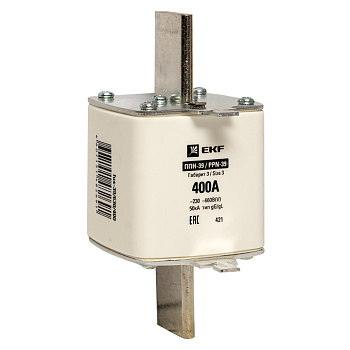 Плавкая вставка ППН-39 630/400А габарит 3 PROxima EKF