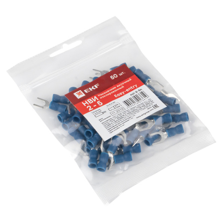 Наконечник вилочный изолированный НВИ 2,5-5 (50шт) PROxima EKF