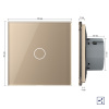 Сенсорный проходной выключатель 1 клавиша 1 пост Золотой Livolo