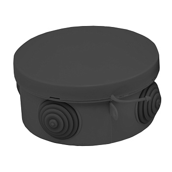 Коробка распределительная КМР-040-039 с крышкой (85х40) 4 мембр, ввода чёрная IP54 EKF