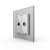 Розетка ТВ двойная Серая Livolo