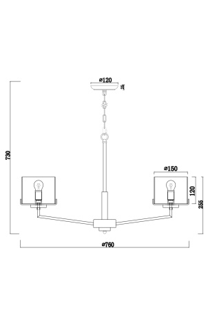 Люстра 8*E14 40Вт Хром IP20 Karen FR5096PL-08CH Freya