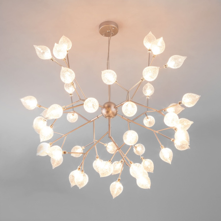 Подвесная люстра серебряного цвета 45*G4 3Вт серебряный IP20 Boccio (547 серебро) Bogate's